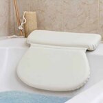 Coussin de bain antid�rapant pour le cou et le dos, accessoires de salle de bain, etanche, avec ventouses, ...