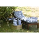 Coussin bain de soleil - jardin prive - flocons futuriste - mastic