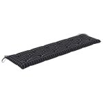 Coussin de banc carreaux noir 180x50x7 cm tissu vidaxl vidaxl