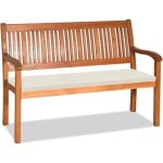Coussin pour banc de jardin antid�rapant lin beige 100 x 30 x 5 cm housse amovible zip invisible mousse ...
