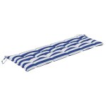 Coussin de banc rayures bleues et blanches 150x50x7 cm tissu vidaxl vidaxl Coussin de banc rayures bleues et blanches 150x50x7 cm tissu vidaxl vidaxl