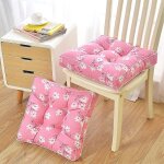 Coussins de chaise carres. coussin d'assise epais 100 % coton pour chaise de jardin.