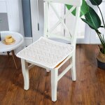 Coussin de chaise de couleur unie, lavable, amovible, avec cravate, pour int�rieur et ext�rieur, d�coration ...