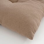 Coussin de chaise d'exterieur en coton beige 46x46