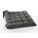 Coussin pour chaise de jardin gris fonc 38 x 38 cm