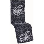 Coussins de chaise de jardin saumauflage pour chaises de sjour, ca. 175 x 48 x 6cm, noir avec des fleurs ...