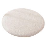 Coussin de chaise rond en polaire, coussin de siege en fausse laine d'agneau avec fermeture eclair, coussin ...