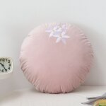 Coussin de dossier de canapé rond en velours, futon nordique, couleurs unies, broderie, super doux, moelleux, ... Coussin de dossier de canapé rond en velours, futon nordique, couleurs unies, broderie, super doux, moelleux, ...