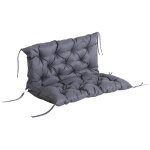 Coussin matelas assise dossier pour banc de jardin balancelle canap grand confort 100 x 98 x 8 cm gris ...