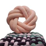 Coussin nou a la main, coussin dcoratif pour canap, salon, coussins de sol, diamtre 30cm