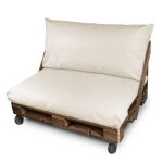 Coussin pour palette similicuir extérieur ecru housse dossier 120x45x25 sans garnissage ecru Coussin pour palette similicuir extérieur ecru housse dossier 120x45x25 sans garnissage ecru