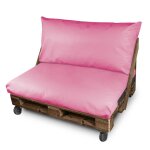 Coussin pour palette similicuir ext�rieur rose housse dossier 80x45x25 sans garnissage rose