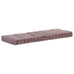 Coussin de plancher de palette coton 120x40x7 cm taupe vidaxl vidaxl