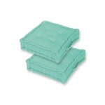 Coussin de sol lot de 2 (60 x h15 cm) vert mint