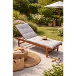 Coussin de sol ou bain de soleil odalys 60x190x4 cm beige
