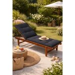 Coussin de sol ou bain de soleil odalys 60x190x4 cm noir