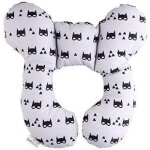 Coussin de voyage pour b�b� (chat noir), coussin de soutien du cou pour b�b�, si�ge auto, appui - t�te ...