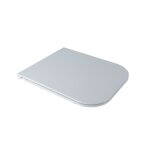 Couvercle de toilette en thermoplastique blanc brillant de forme q