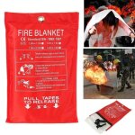 Couverture anti - feu de scurit pour maison, tente scelle de survie d'urgence, bateau de lutte, extincteurs ...
