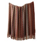 Couverture boho pour , pour canap, lit, ferme, chalet, couverture en tricot doux et chaud avec pompons ...