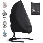 Couverture de chaise suspendue 190x115cm avec sortie d'air, noire housse de fauteuil impermable avec ...