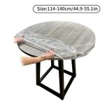 Couverture imperméable ronde en pvc, nappe a bords elastiques transparents pour cuisine, table a manger ... Couverture imperméable ronde en pvc, nappe a bords elastiques transparents pour cuisine, table a manger ...