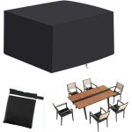 Couverture de meubles de patio housse de table et chaise housses de bureau carres pour ensembles de ...