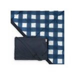 Couverture de pique - nique imperm�able 152x213 cm en polyester marine a carreaux, anti - taches, matelass�e ...