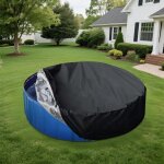 Couverture de piscine en tissu anti - uv ronde pliante, couverture de piscine pour enfants, tapis de ... Couverture de piscine en tissu anti - uv ronde pliante, couverture de piscine pour enfants, tapis de ...