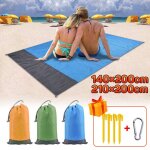Couverture de plage a poches etanches 2x2. 1 m, matelas pliant, portable et lger, tapis de pique - nique ...