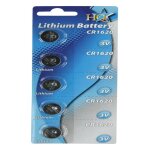 Cr 1620 lot de 5 piles cr1620 3v neuf sous blister eunicell