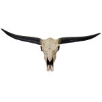 Crâne décoratif 132cm trophée tête de taureau longhorn en polyrésine intérieur / extérieur couleur naturelle ... Crâne décoratif 132cm trophée tête de taureau longhorn en polyrésine intérieur / extérieur couleur naturelle ...