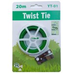 Cravate torsadée pour plantes, 20m / 65, 6 pieds, en plastique et fer, pour jardinage, fil vert pour ... Cravate torsadée pour plantes, 20m / 65, 6 pieds, en plastique et fer, pour jardinage, fil vert pour ...