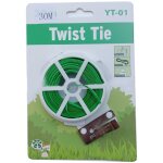 Cravate torsadée pour plantes, 30m / 98, 4 pieds, en plastique et fer, pour jardinage, fil vert pour ... Cravate torsadée pour plantes, 30m / 98, 4 pieds, en plastique et fer, pour jardinage, fil vert pour ...