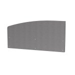 Crédence courbe gauche inox pour cuisine extérieure - le marquier Crédence courbe gauche inox pour cuisine extérieure - le marquier