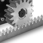 Crmaillre pour kit de motorisation de portail coulissant - env. 105 cm, en acier galvanis (revtement ...