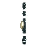 Cr�mone rustique ry16 s�rie l�g�re 16x5 brut / bouton standard noir - jardinier massard - j380003