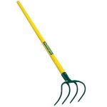 Croc  fumier douille - 4 dents - manche compositube