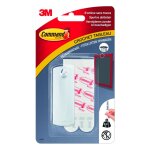 Crochet 3m command plastique accroche tableau m�tal, 2 languettes larges, 2, 3 kg