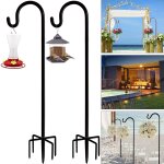 Crochet de berger pour l'extrieur avec 5 dents, 96 cm fiche de jardin en mtal pour accrocher la lumire ...