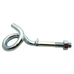 Crochet de gymnase - a vis + écrou - sous la tête : 155 mm x fil : 12 mm - vendu par 1 Crochet de gymnase - a vis + écrou - sous la tête : 155 mm x fil : 12 mm - vendu par 1