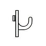 Crochet pour panneau mural (nylon - arrondi 20 mm)