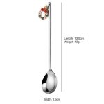 Cuill�res a caf� de no�l cr�atives avec pendentif, cuill�res a th� en acier inoxydable, cuill�re a dessert ...