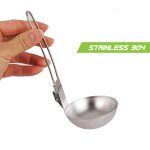 Cuillère a soupe en acier inoxydable, louche a fente avec poignée portable pliante cuillère a soupe super ... Cuillère a soupe en acier inoxydable, louche a fente avec poignée portable pliante cuillère a soupe super ...