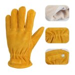 Cuir gants de travail pour jardinage / coupe / construction / moto, homme et femme(l)
