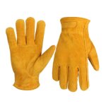 Cuir gants de travail pour jardinage / coupe / construction / moto, homme et femme(m)
