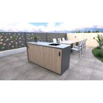 Cuisine extérieure bellano living - elément de meuble avec evier 1800 mm - (evier côté droit) - couleur ... Cuisine extérieure bellano living - elément de meuble avec evier 1800 mm - (evier côté droit) - couleur ...