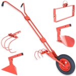 Cultivateur � roue m�tal 4 outils houe mara�ch�re