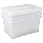 Curver lot de 3 bo�tes de rangement - 50l - transparent - l 60 x p 40 x h 39, 5 cm