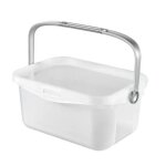 Curver plastique bote carre -  rangementt - bote doseuse poudre, transparent blanc, 3l, 26x18xh11cm, ...